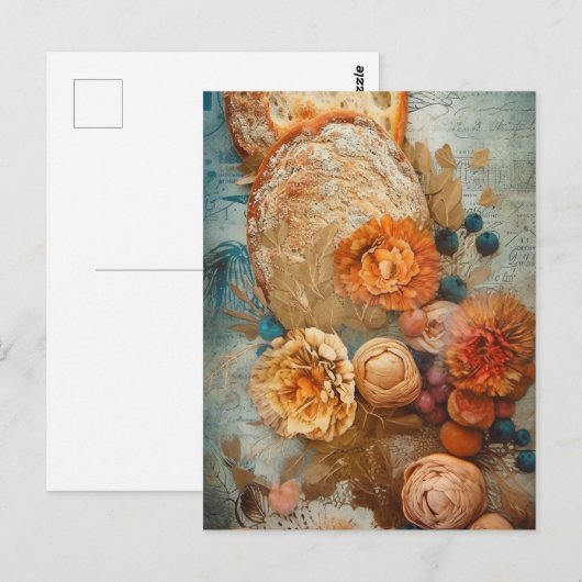 パン一塊 ポストカード (正面/裏面)