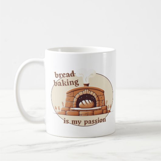 パン作りが私の情熱です コーヒーマグカップ (左)