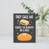 パン好きのための朝食応援Tシャツ ポストカード (スタンド正面)