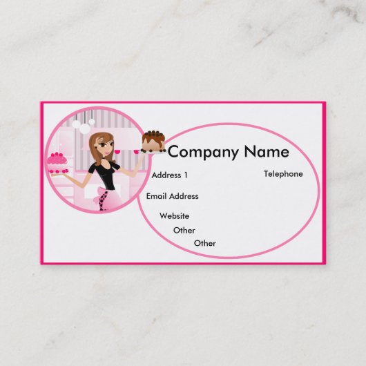 パン屋かベーカリーまたはペーストリー作りの職人の名刺 名刺 (正面)