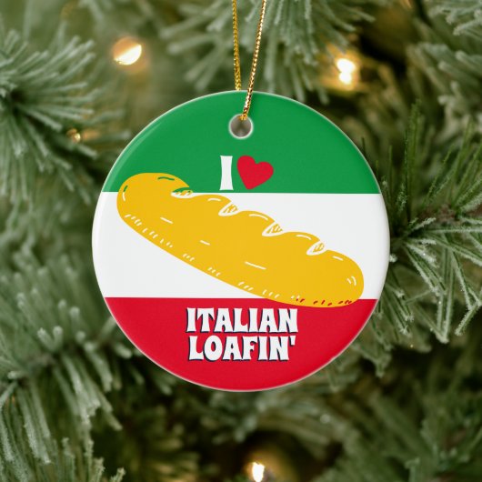 パン屋がクリスマスイタリアンをフランスの祝う セラミックオーナメント (ツリー)