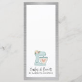 パン屋さんのパティシエ デザート メニュー (裏面)