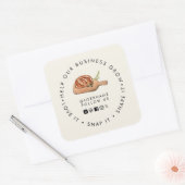 パン屋さんのビジネスを応援 ソーシャルメディア スクエアシール (封筒)
