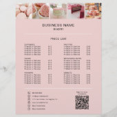 パン屋さんの写真付きSNSアイコン価格リスト チラシ (正面)