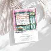 パン屋さんの水彩画 ブライダルシャワー 招待状