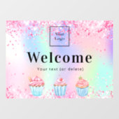 パン屋さん　ウェルカム　ホログラム　ロゴ ウィンドウサイン (シート)