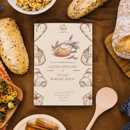 パン屋さん　グランドオープンのご案内　⭐⭐⭐⭐⭐（8.13k） 招待状