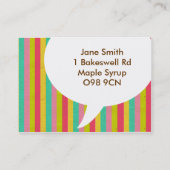 パン屋のためのさくらんぼのカップケーキ 名刺 (裏面)