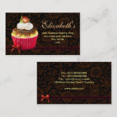 パン屋のカップケーキの名刺 名刺 (正面/裏面)