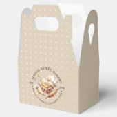 パン屋のケーキデザイナー 水彩画 ゴールド ベーキング ケータリング フェイバーボックス (オープン)