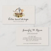 パン屋のケーキ装飾アーティスト 名刺 (正面/裏面)