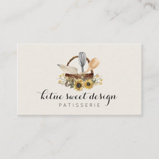パン屋のケーキ装飾アーティスト 名刺 (正面)