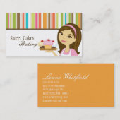 パン屋のコップはベーカリーの甘い御馳走名刺を固めます 名刺 (正面/裏面)