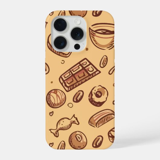 パン屋のシームレスパターン iPhoneケース (裏面)