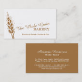 パン屋のパン屋のムギの穀物の名刺 名刺 (正面/裏面)