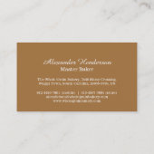 パン屋のパン屋のムギの穀物の名刺 名刺 (裏面)