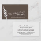 パン屋のパン屋のムギの穀物の茶色の名刺 名刺 (正面/裏面)