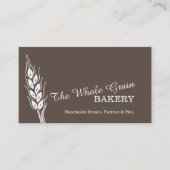 パン屋のパン屋のムギの穀物の茶色の名刺 名刺 (正面)