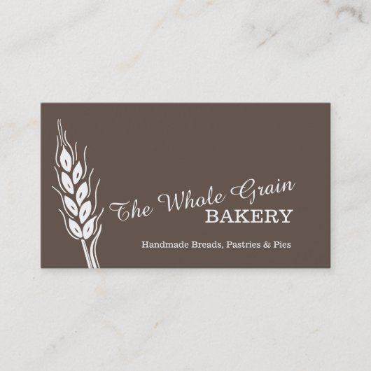 パン屋のパン屋のムギの穀物の茶色の名刺 名刺 (正面)