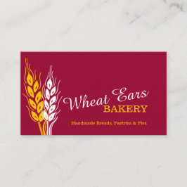 パン屋のパン屋のムギの耳の赤く黄色い名刺 名刺
