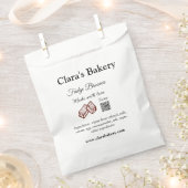 パン屋のブラウニーに追加される、愛情を込めて作られた成分 q r フェイバーバッグ (クリップ留めされた状態)