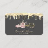 パン屋の手工具 ゴールドドリップ ローズ 名刺 (正面)