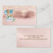 パン屋の手工具、花、紙吹雪、筆跡 名刺 (正面/裏面)