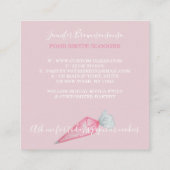 パン屋の繊細なロゴ スクエア名刺 (裏面)