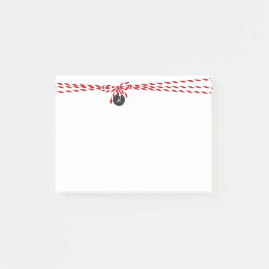 パン屋の麻ひものクリスマスのポスト・イットのパッド ポストイット (正面)