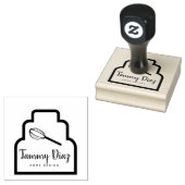 パン屋の whisk のロゴ ラバースタンプ (押印)