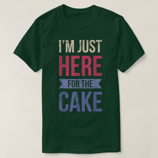 パン屋やベーキングファンのケーキを食べに来た Tシャツ (デザイン正面)