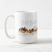 パン屋ダースつのバセットハウンドの子犬のマグ コーヒーマグカップ (左)