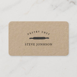 パン屋麺棒の専門のモダンなミニマリスト 名刺