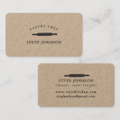 パン屋麺棒の専門のモダンなミニマリスト 名刺 (正面/裏面)