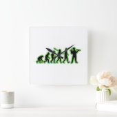 パン屋 スクエア壁時計 (ホーム)