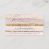 パン屋 パティスリー グリッター ピンク 誕生日 ケーキ 名刺 (裏面)