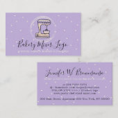 パン屋 パティスリー 可愛い 紫 名刺 (正面/裏面)