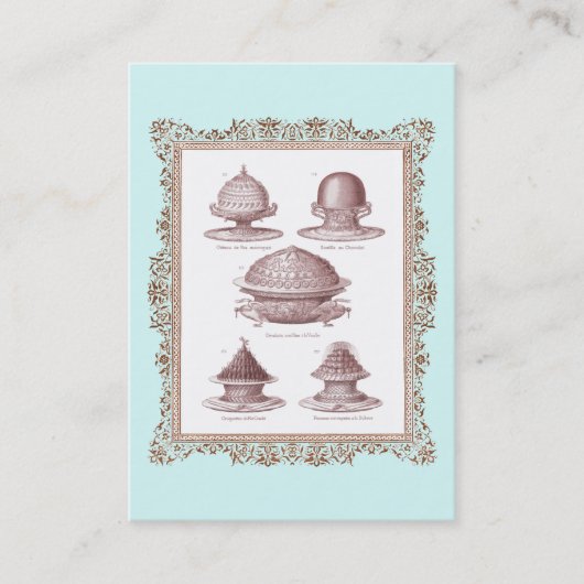 パン屋、ペーストリー作りの職人のヴィンテージのスタイルの名刺 名刺 (正面)