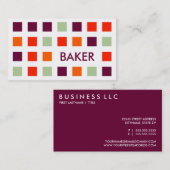 パン屋(モダンな正方形) 名刺 (正面/裏面)