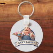 パン屋 店 パティシエ デザート スイーツ ケーキ ショップ キーホルダー (正面)