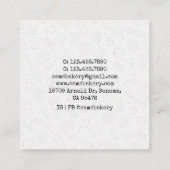 パン屋 店 パティシエ デザート スイーツ ケーキ ショップ スクエア名刺 (裏面)