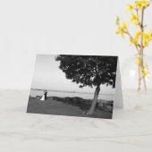 パン屋B&Wの結婚式の写真 カード (黄色い花)