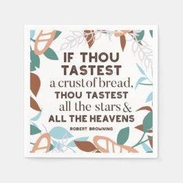 パン引用文by Robert Browning スタンダードカクテルナプキン