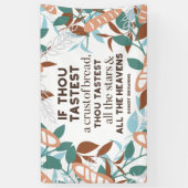 パン引用文by Robert Browning 横断幕 (縦)