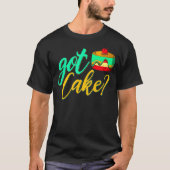 パン得カーやベーキングファンのためのケーキ Tシャツ (正面)