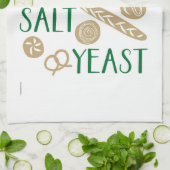 パン材粉水塩酵母 キッチンタオル (折り畳み)