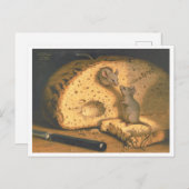 パン来はがき内の「ライ麦を通して」ネズミ ポストカード (正面/裏面)