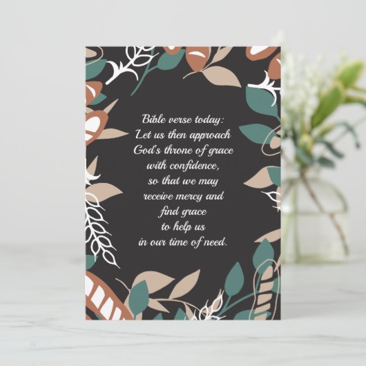 パン模様の編集可能引用文 サンキューカード (スタンド正面)