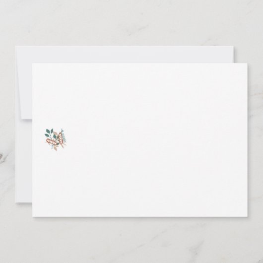 パン模様の編集可能引用文 サンキューカード (裏面)