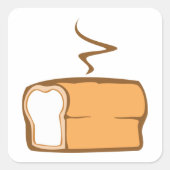 パン焼いたの塊 スクエアシール (正面)